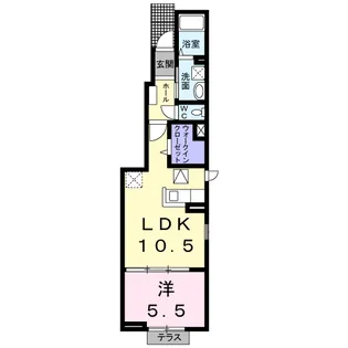 ラルーチェ・ハルカ【1階】の間取り