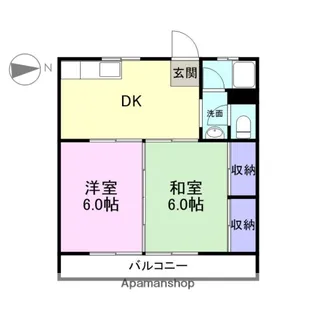 小坂コーポ【203号室】の間取り