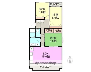 バロールK&Y B棟【1階】の間取り
