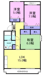 バロールK&Y B棟【3号室】の間取り