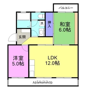 バロールK&Y D棟【7号室】の間取り