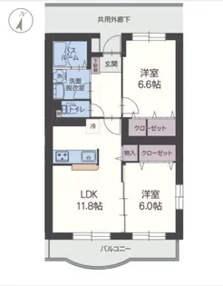 リーブラ【4階】の間取り