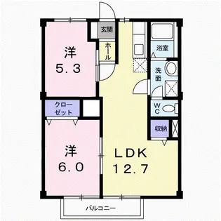 ニューカームマキ【2階】の間取り