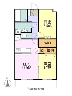 SHELL COURT(シェルコート)【1階】の間取り
