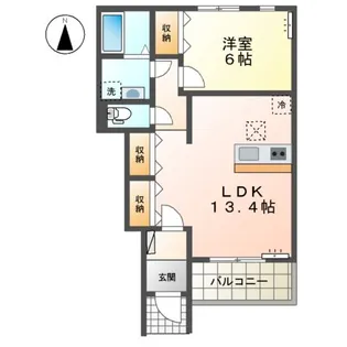 カーサ・アリエッターレ【102号室】の間取り