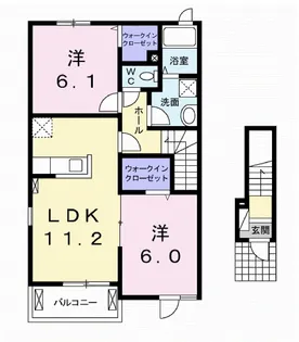 メゾン ド ボヌール【2階】の間取り