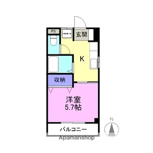 エクセル【203号室】の間取り