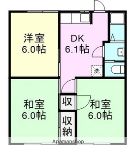 ハイムタカ【1-C号室】の間取り