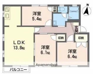 フローラ・マーサ【2階】の間取り