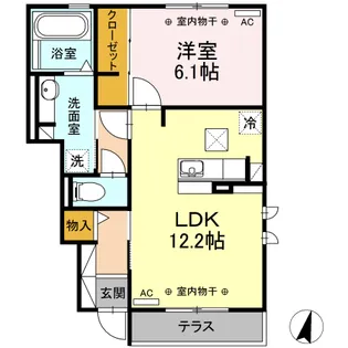 エスポワール Ⅲ【1階】の間取り