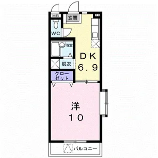 ヴィラハピネス【4階】の間取り