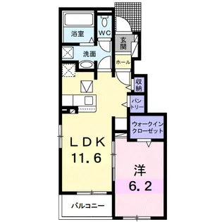 DOMUS RIPA Ⅱ【102号室】の間取り