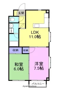 SWEET HOMEせりざわ89【101号室】の間取り