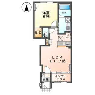 アビタシオン クロレ【1階】の間取り