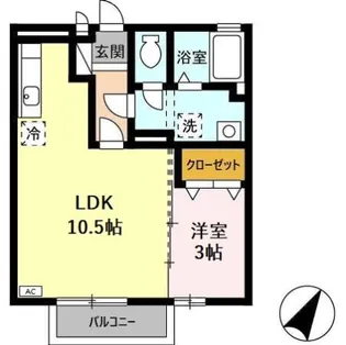 ララ・花いち【1階】の間取り