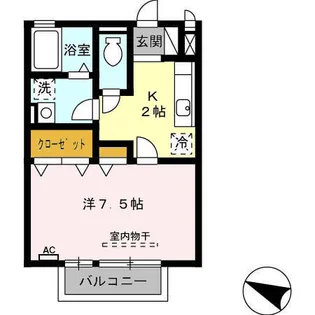 ラ・メーグⅡ【2階】の間取り