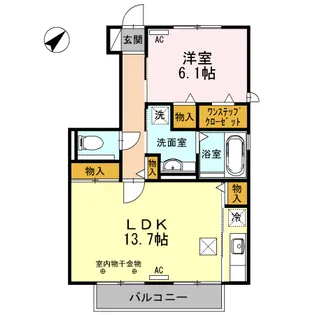 ロイヤルレジデンス C【1階】の間取り