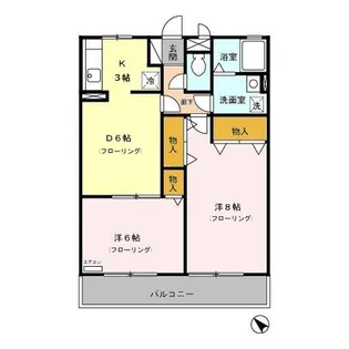 グランメール【3階】の間取り