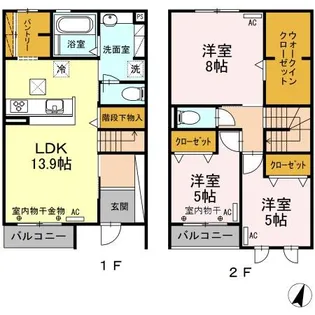 シンフォニー【No.2号室】の間取り