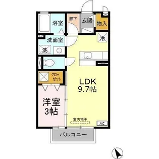 セジュール ココペリ【1階】の間取り