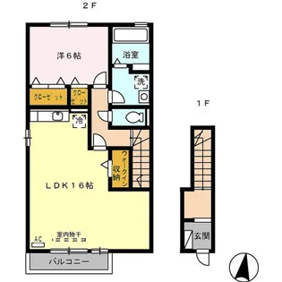 CASA BLANCA(カーサブランカ)【2階】の間取り