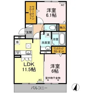 レフィナードSパルテールS レフィナードS【1階】の間取り