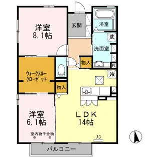 サンフローラ【1階】の間取り