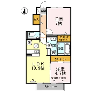 サングランジュ【1階】の間取り
