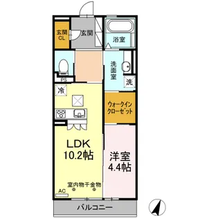 KMT沙稀(ケイエムティサキ)【1階】の間取り