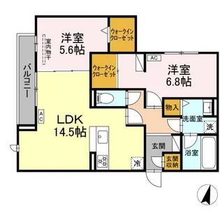 メイプル【3階】の間取り