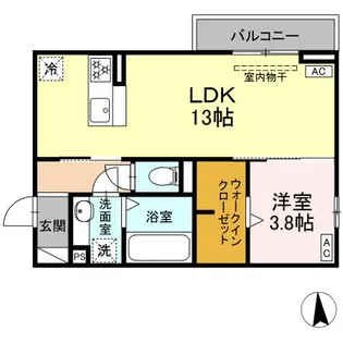 DーCRINUM 本田町【3階】の間取り