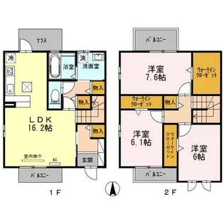 ビューコート【2階】の間取り