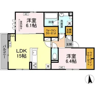 DーCRINUM 若葉町【2階】の間取り