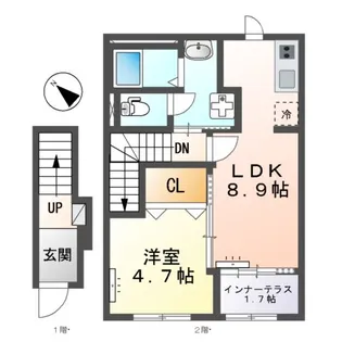 沼津市大諏訪アパート【2階】の間取り