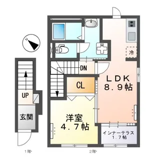 沼津市大諏訪アパート【2階】の間取り
