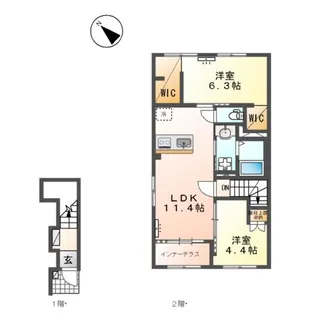 清水町徳倉アパート【201号室】の間取り