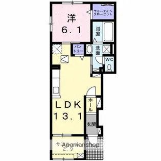 ランピード B【1階】の間取り