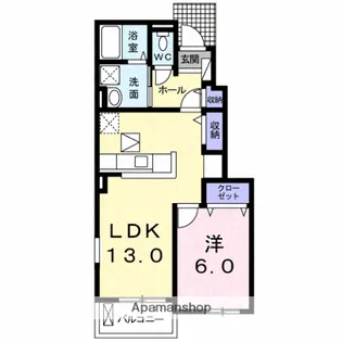 サン レジデンス【105号室】の間取り