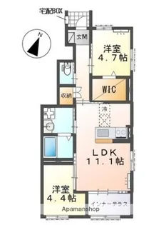 セリアージュ【101号室】の間取り