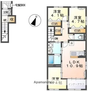 セリアージュ【201号室】の間取り