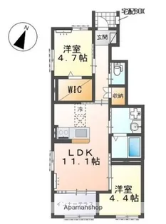 セリアージュ【103号室】の間取り