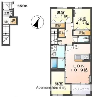セリアージュ【202号室】の間取り