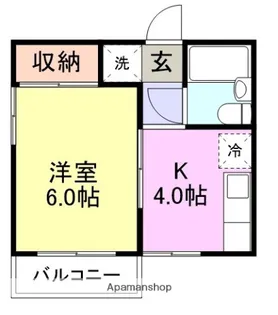 第二・第三トキワハイム【2-202号室】の間取り