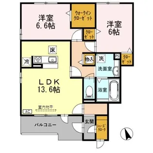 ラ・ルーチェ ウノ【1階】の間取り