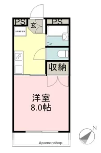 SUNハイツ【202号室】の間取り
