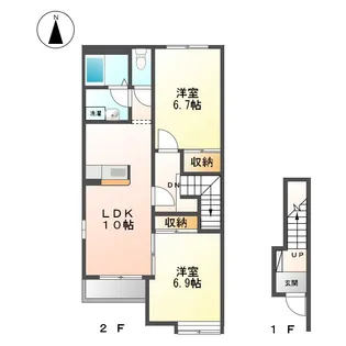 REGENBOGEN ANNEX【2階】の間取り