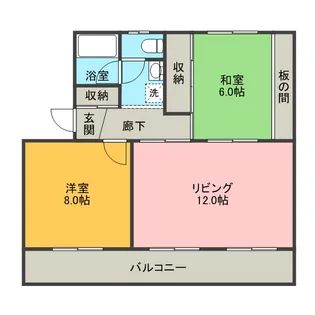 遠藤ハイツB【3階】の間取り