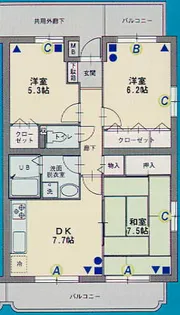 パーシモンスクエア【1階】の間取り