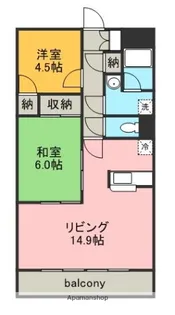 メゾン・ド・ファミーユ【302号室】の間取り