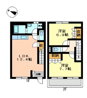 サンモールパレス【1階】の間取り